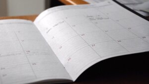 White calender
