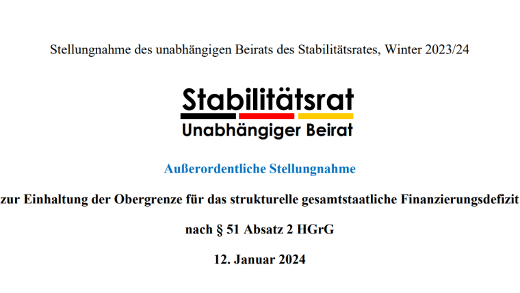 Stellungnahme Stabilitätsrat