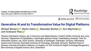 Generative AI and its Transformative Value for Digital Platforms