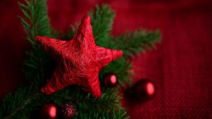 Adventsgesteck mit Stern