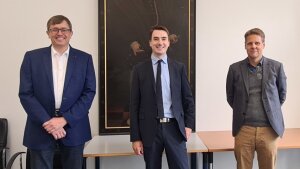 Prof. Dr. Armin Scholl, Dr. Mathias Gebler und Prof. Dr. Nils Boysen (v.l.n.r.)